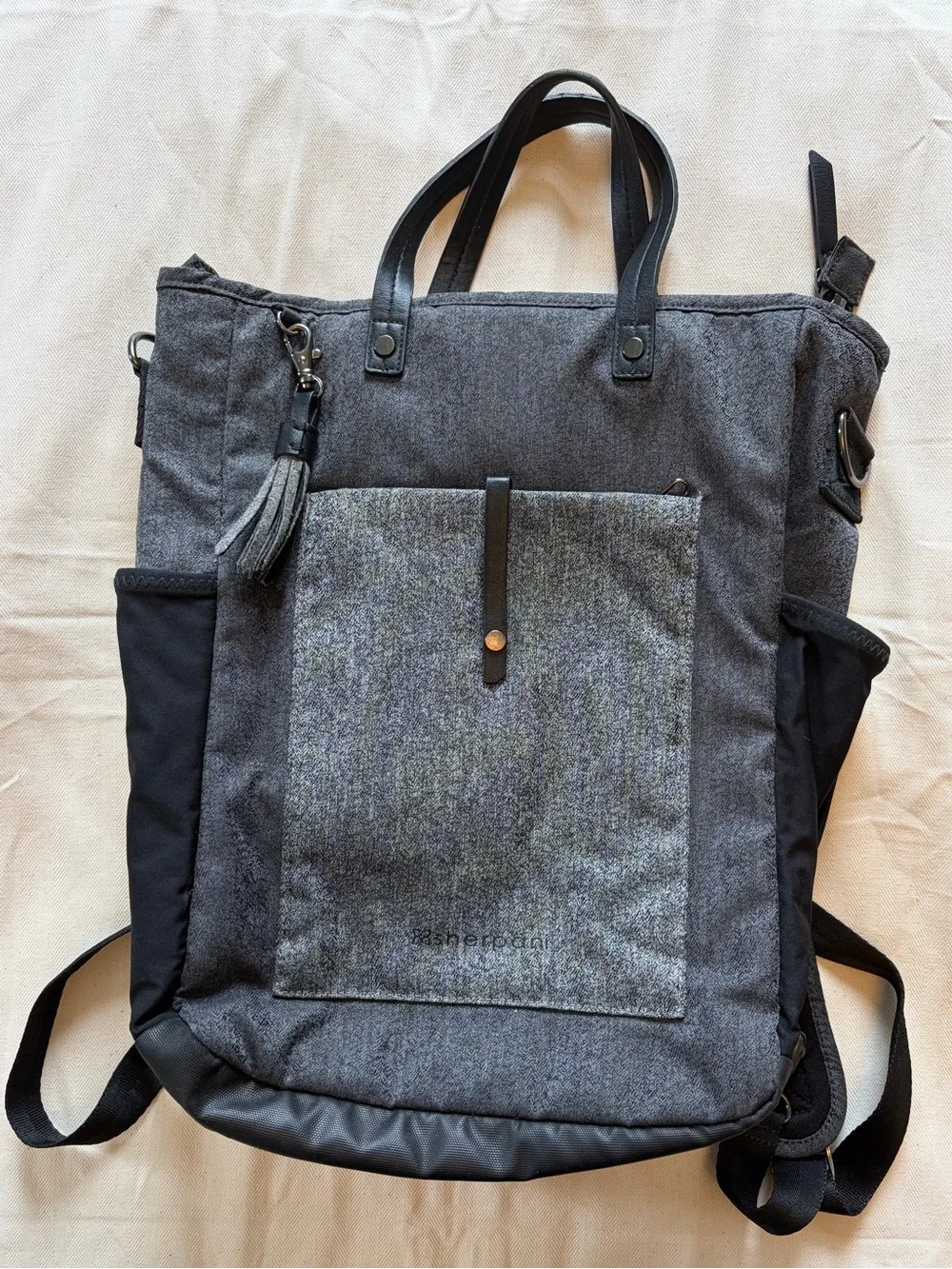 Gray Sherpani Anti-theft Backpack and Tote